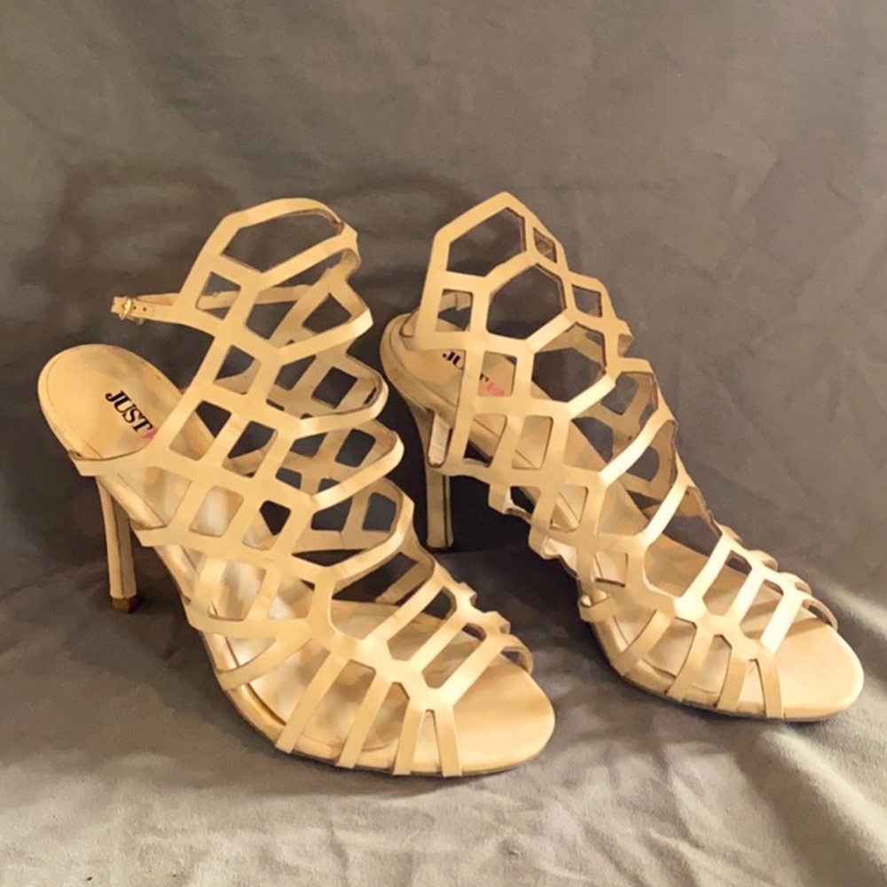 Women’s Sandals - Heels, Tan, Open Toe, size 9